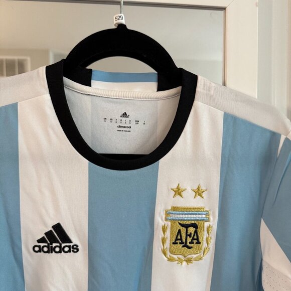Adidas Argentina Soccer Jersey Size Small Color Blue and White - Picture 4 of 5